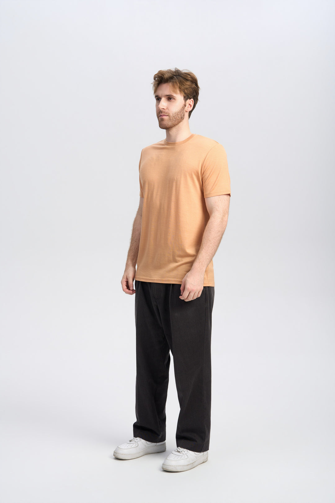 Camiseta Hombre 100% Lana Merino Negra - MT01 