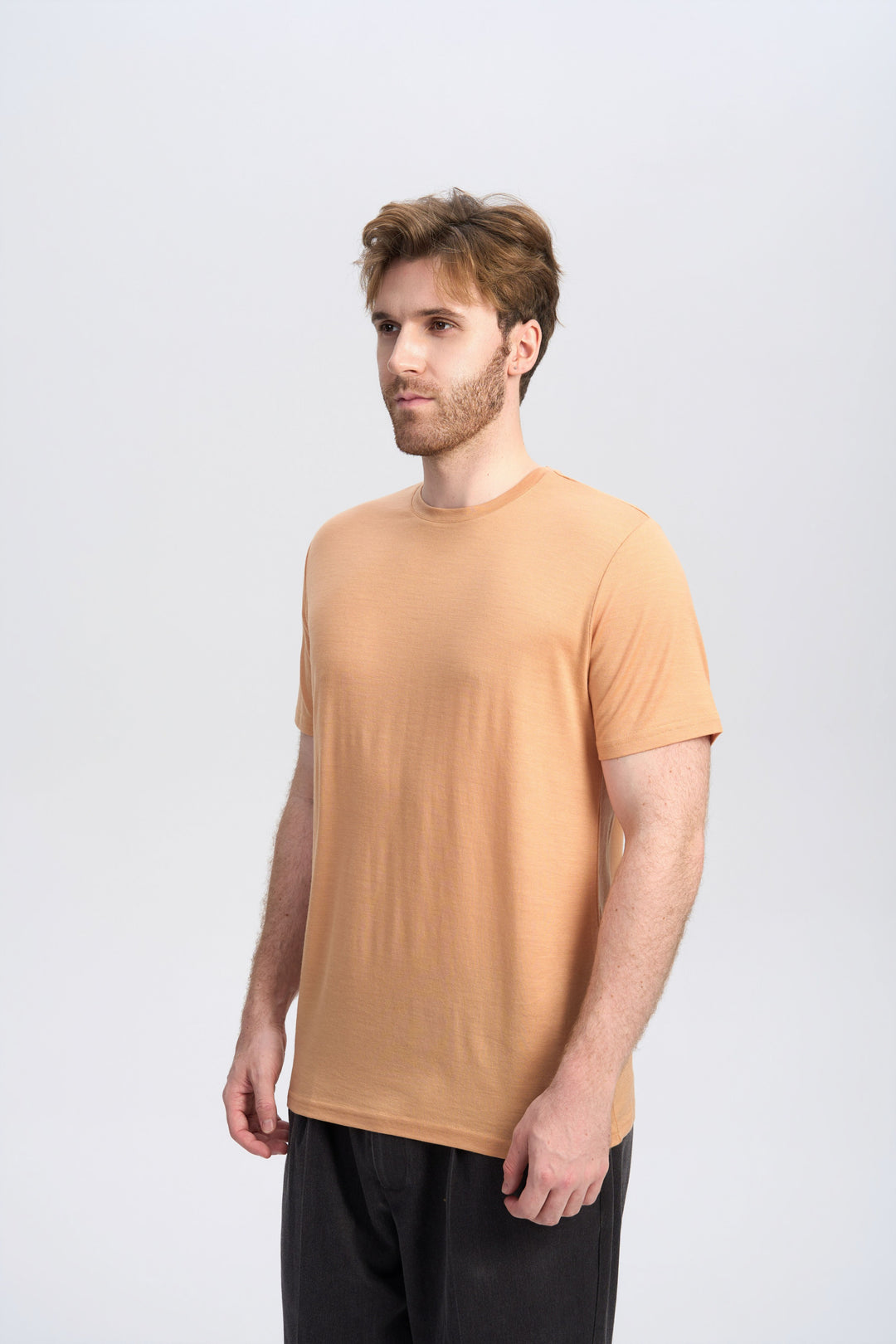 Camiseta Hombre 100% Lana Merino Negra - MT01 