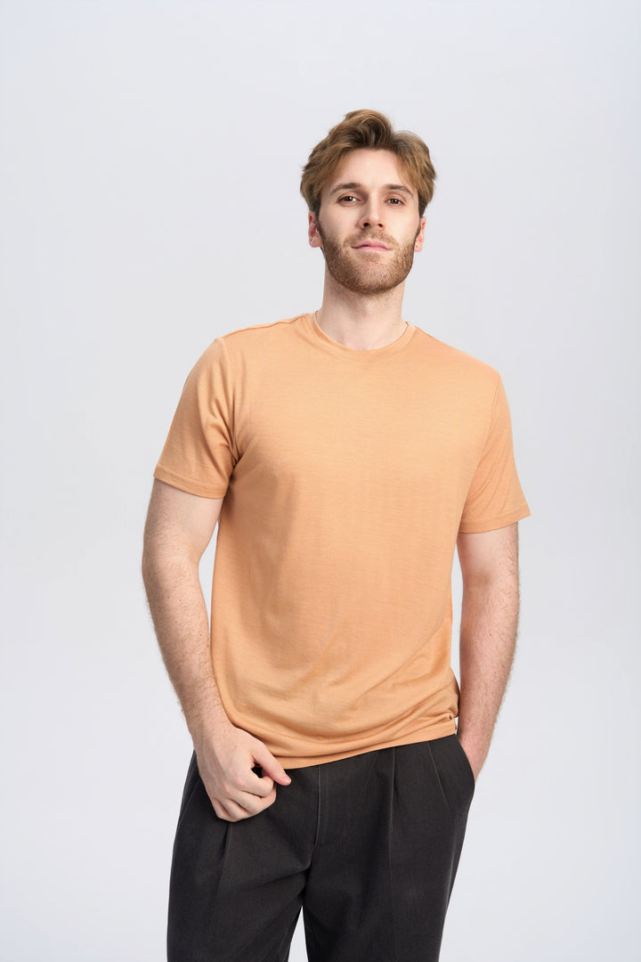 Camiseta Hombre 100% Lana Merino Negra - MT01 