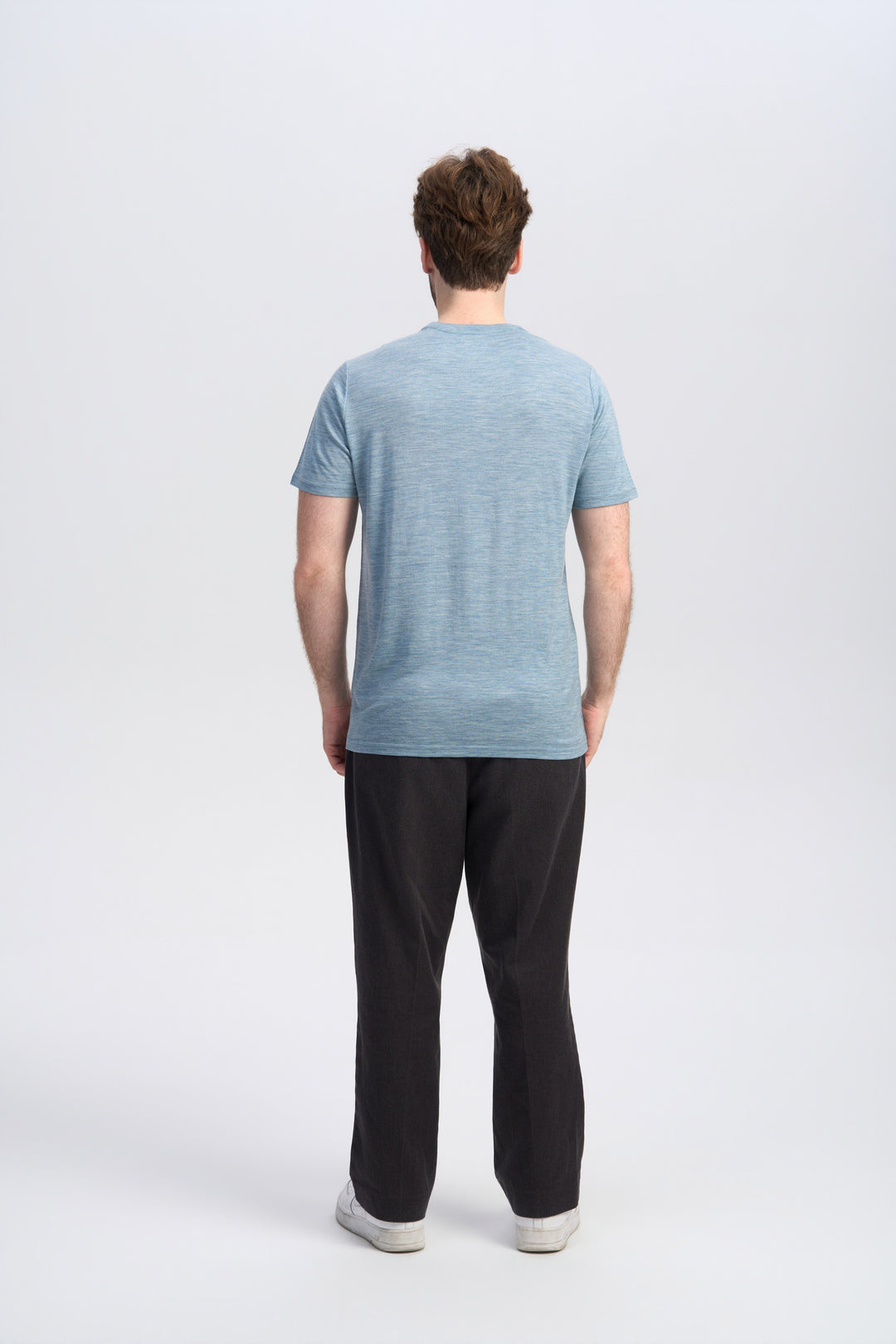 Camiseta Hombre 100% Lana Merino Negra - MT01 