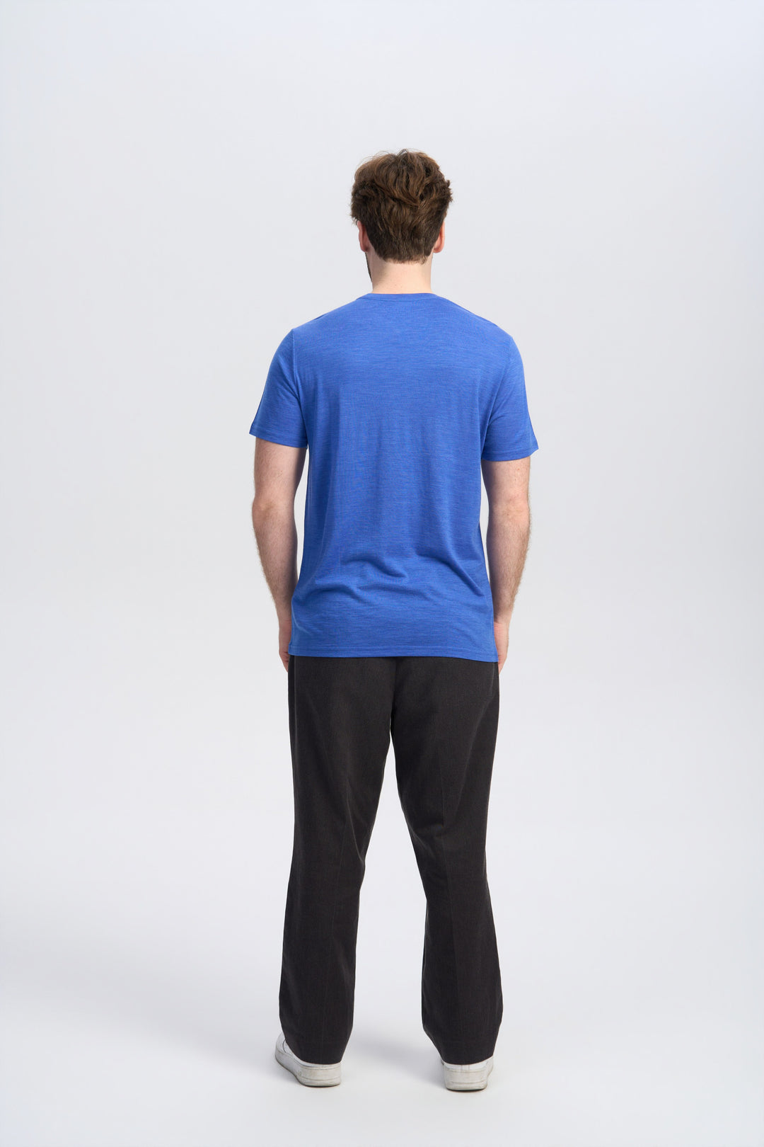 Camiseta de Lana Merino 150g con Cuello Redondo para Hombre