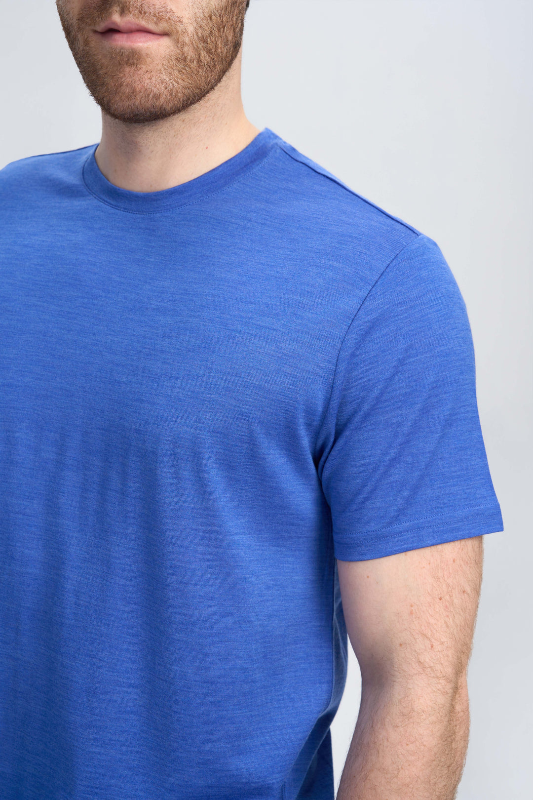 Camiseta de Lana Merino 150g con Cuello Redondo para Hombre