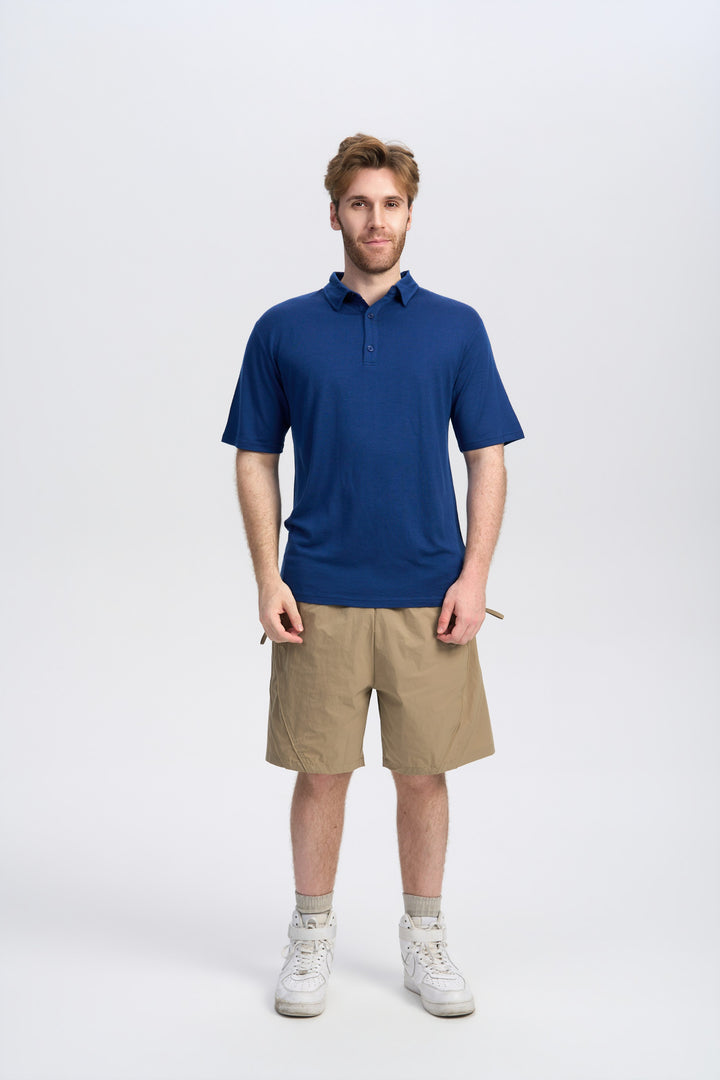 Merino Kurzarm-Polo für Herren, 170 g