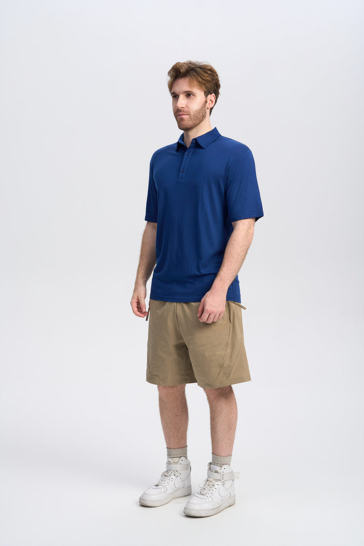 Merino Kurzarm-Polo für Herren, 170 g