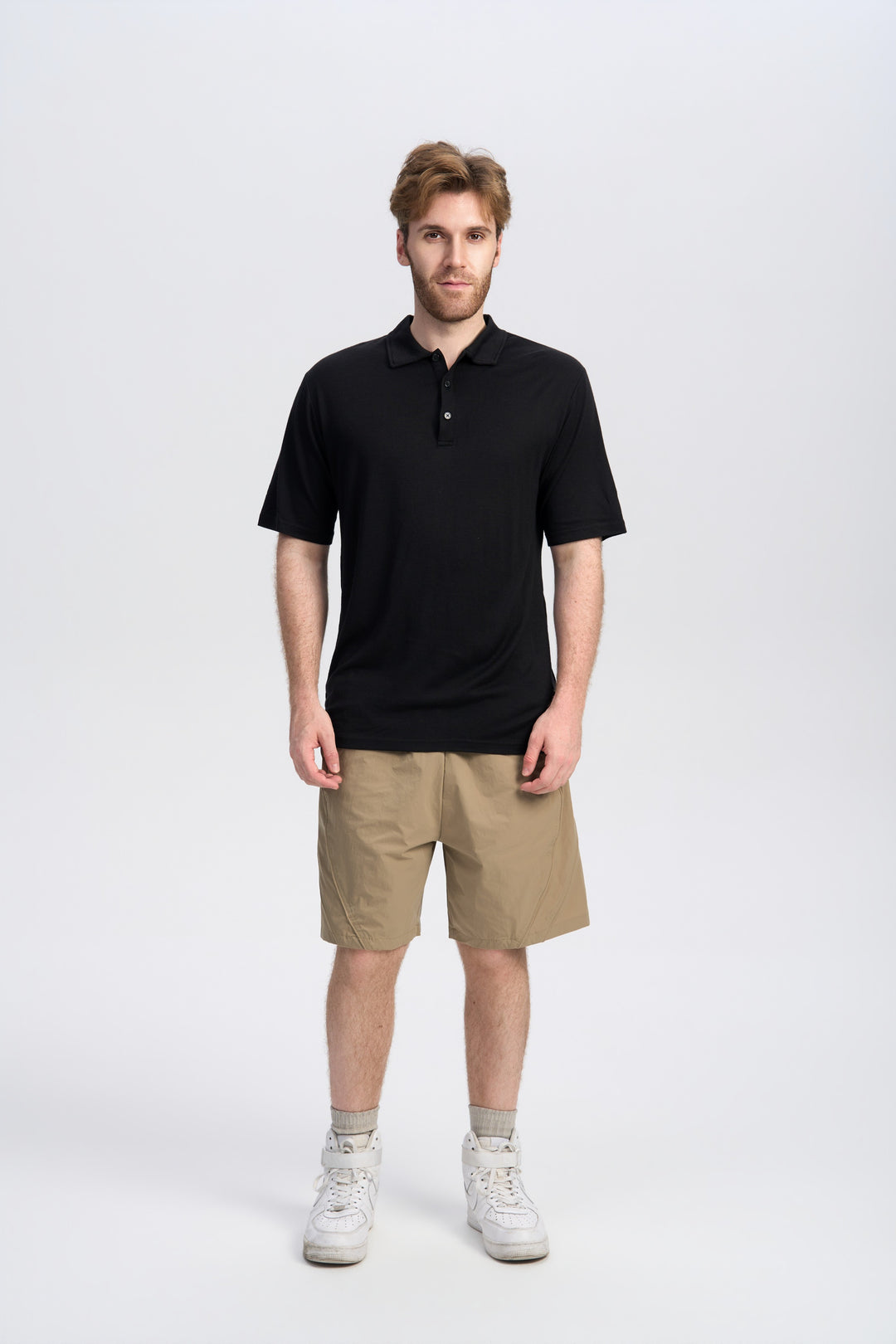 Merino Kurzarm-Polo für Herren, 170 g