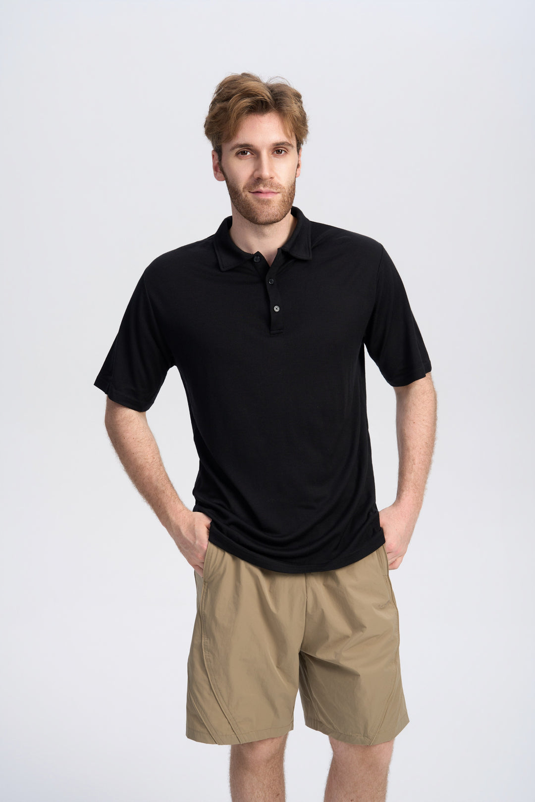 Merino Kurzarm-Polo für Herren, 170 g