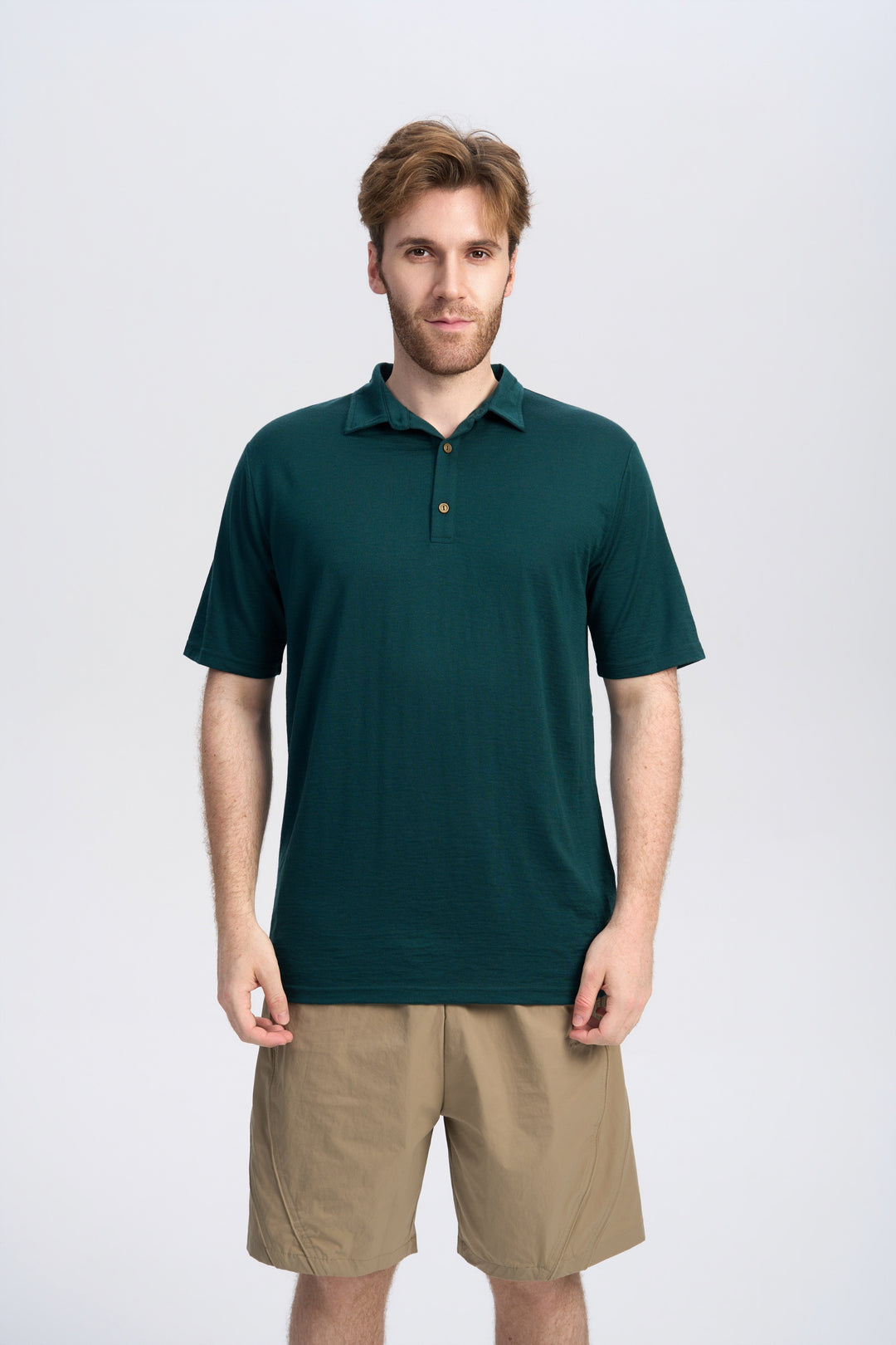 Merino Kurzarm-Polo für Herren, 170 g