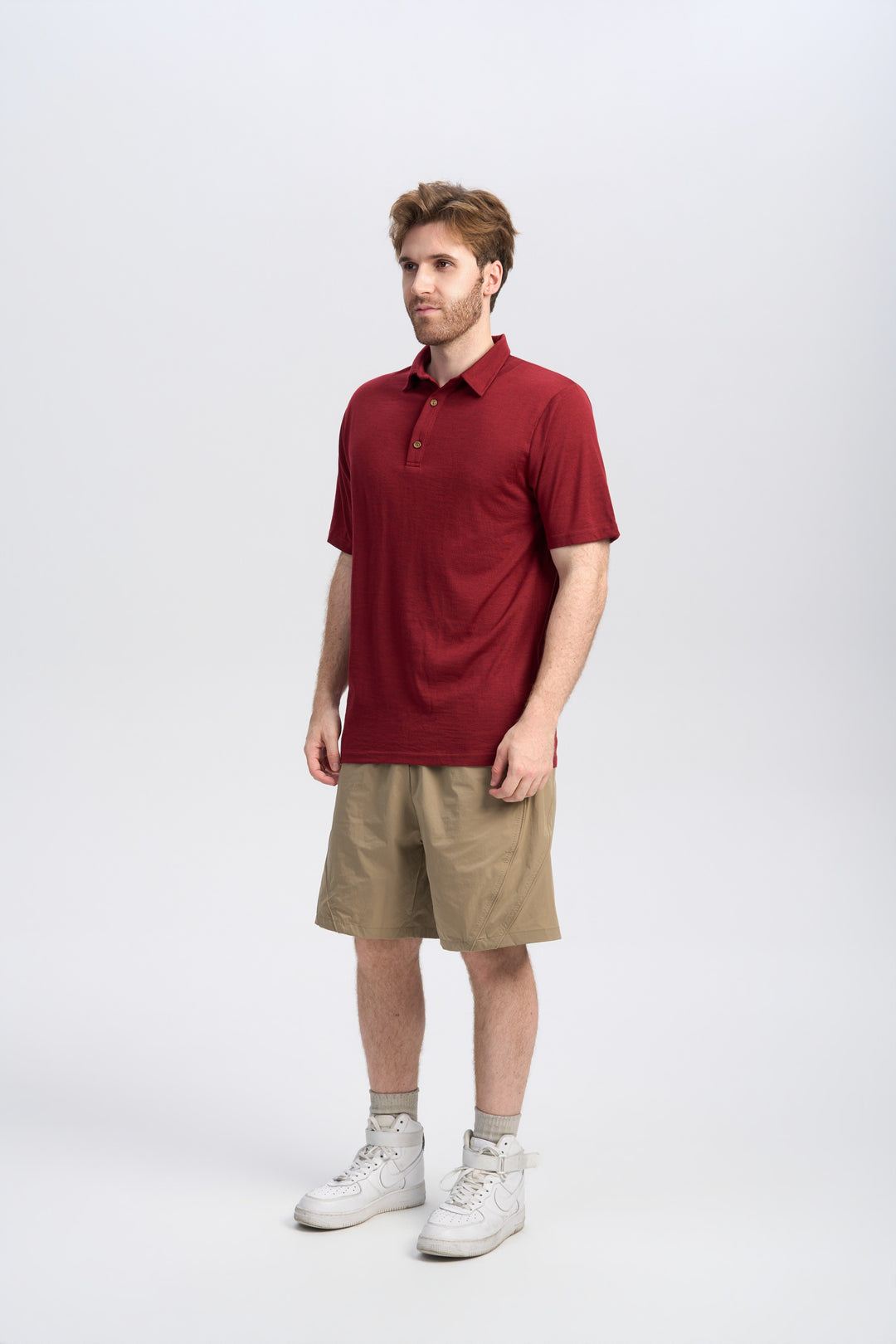 Merino Kurzarm-Polo für Herren, 170 g
