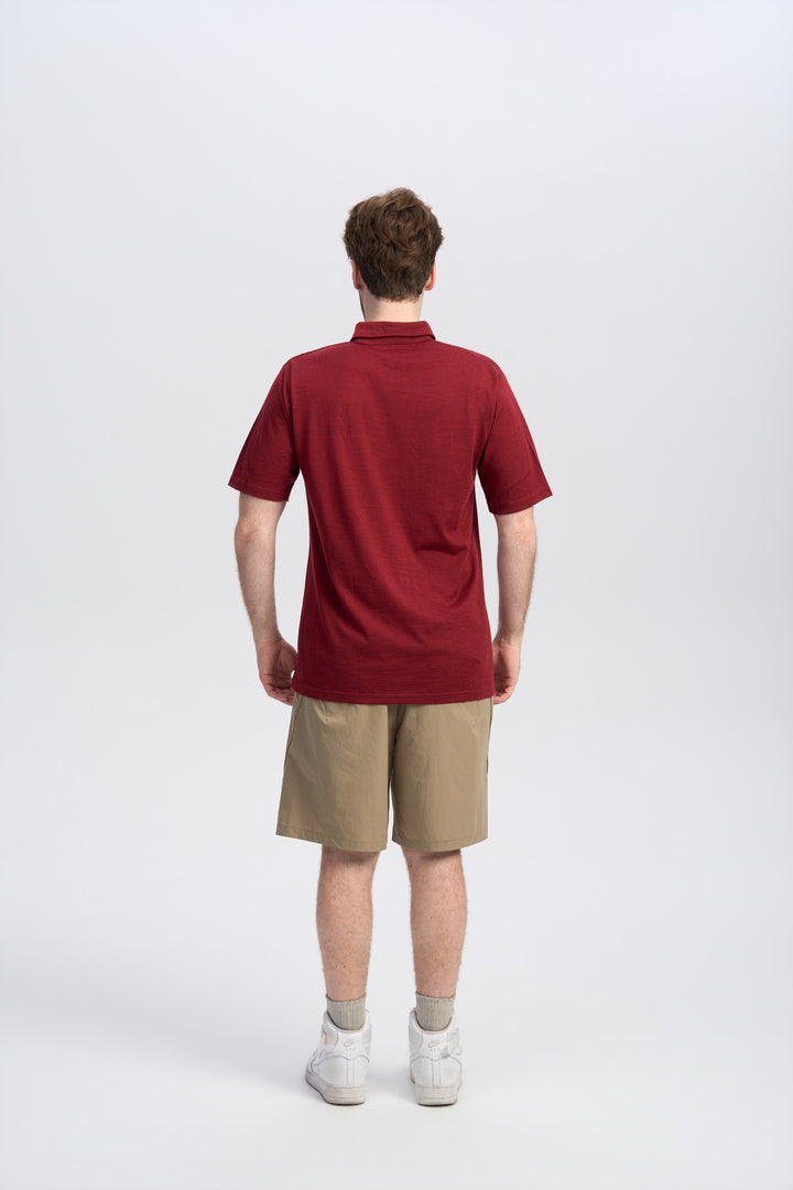 Merino Kurzarm-Polo für Herren, 170 g