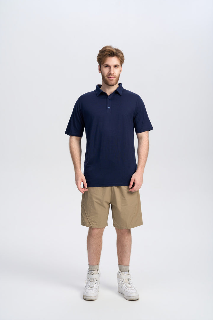 Merino Kurzarm-Polo für Herren, 170 g
