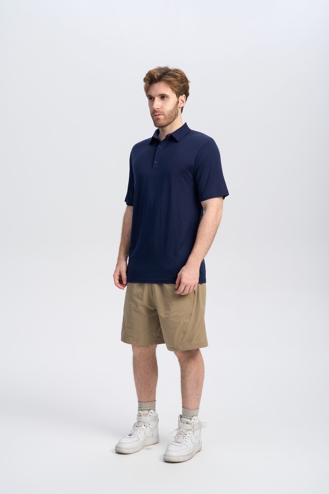 Merino Kurzarm-Polo für Herren, 170 g