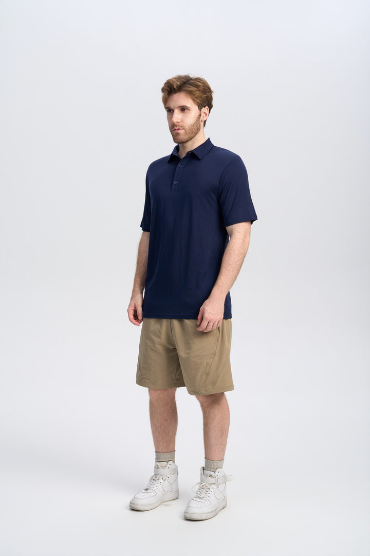 Merino Kurzarm-Polo für Herren, 170 g