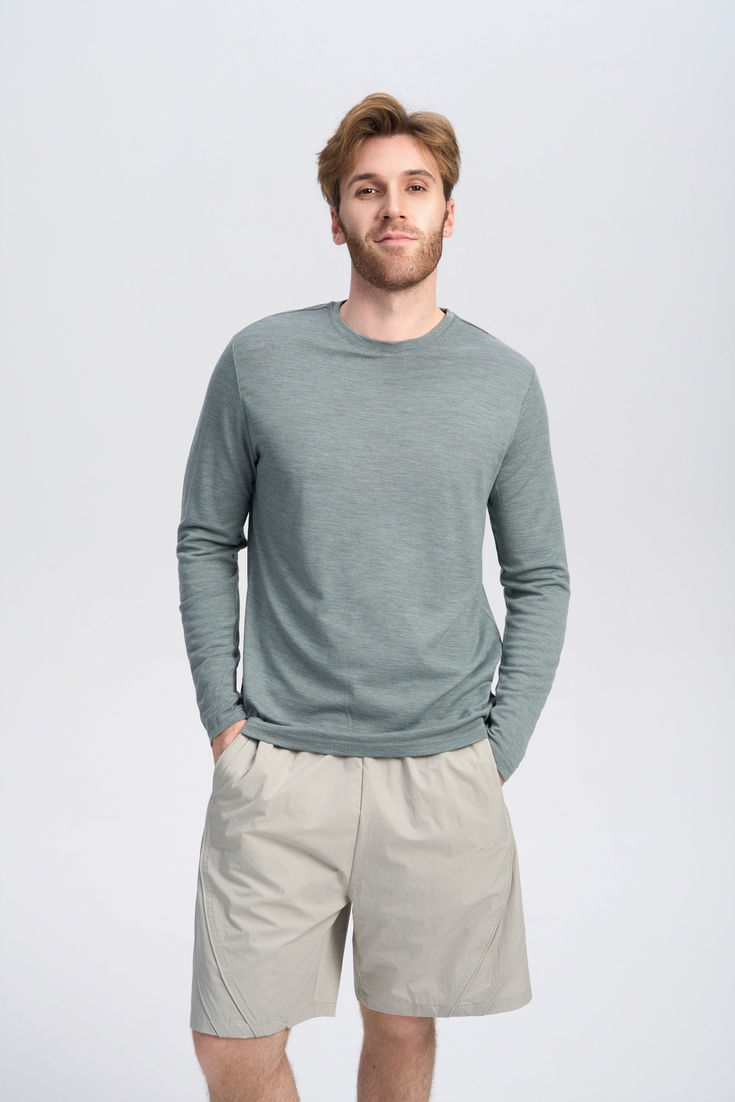 トップス STABRIDGE PREMIUM MERINO WOOL L/S TEE XL Men's 100% Merino Wool Base Layer Shirt – Merino Protect