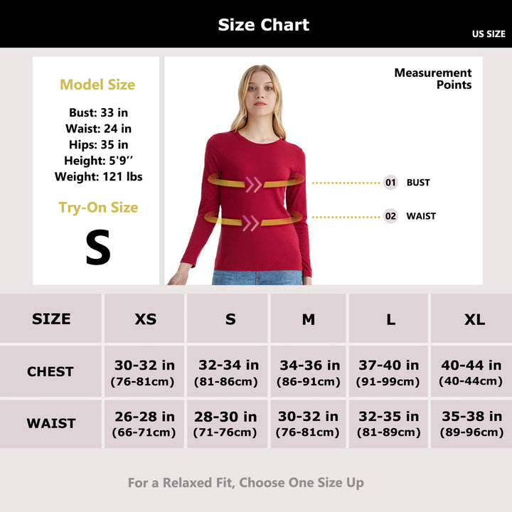 Women's Merino 170g Classic All-Season Base Layer Crimson Red Heather