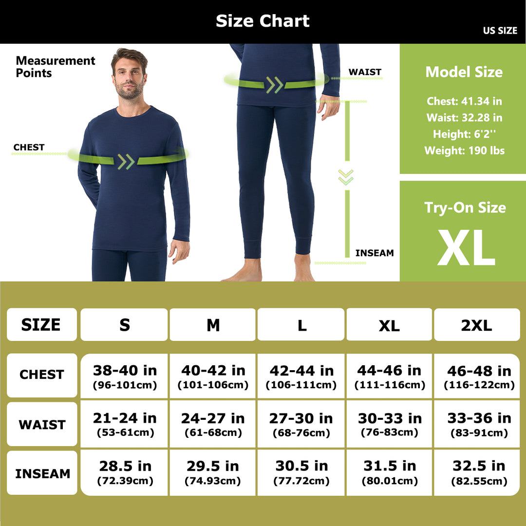 Men's Merino 250g Thermal Base Layer Set Navy