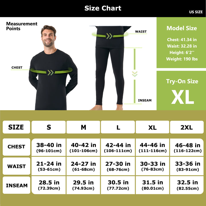 Men's Merino 200g Thermal Base Layer Set Black