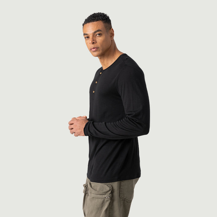 Men's Merino 170g Henley Long Sleeve
