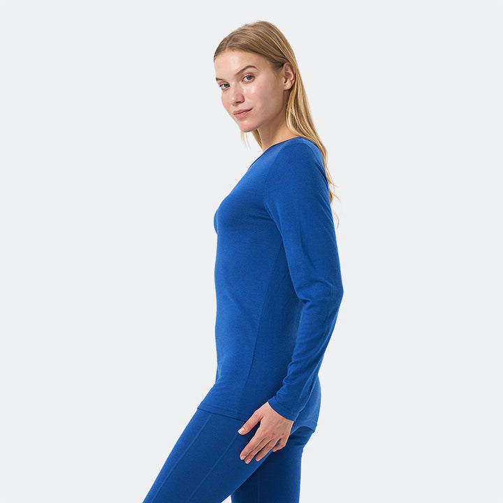 Camiseta Mujer 100% Lana Merino Manga Larga Negro - MT04