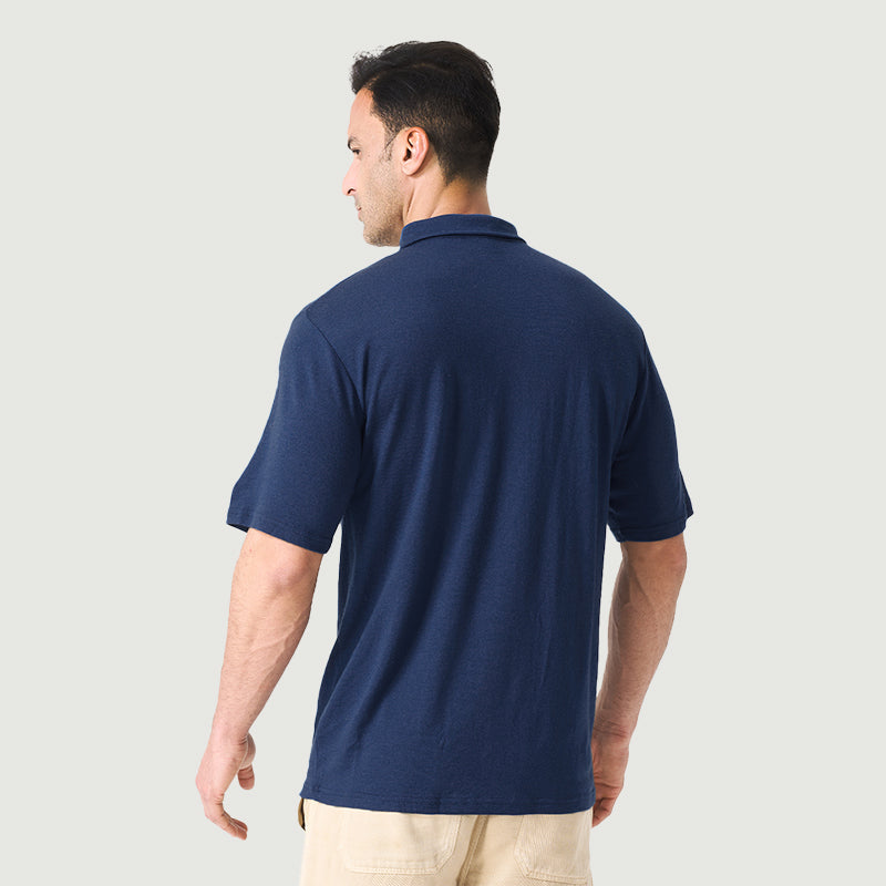 Poloshirts für Herren aus 100 % Merinowolle, Schwarz – MT24 