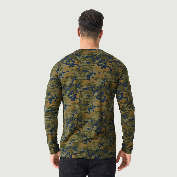 Basisschicht aus 100 % Merinowolle für Herren, Schwarz – MT03 