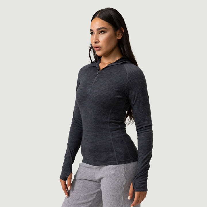 Women’s Merino 200g Long Sleeve Half Zip Hoodie