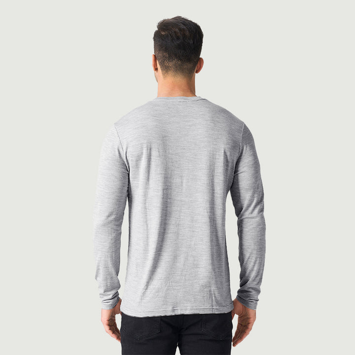 Basisschicht aus 100 % Merinowolle für Herren, Schwarz – MT03 