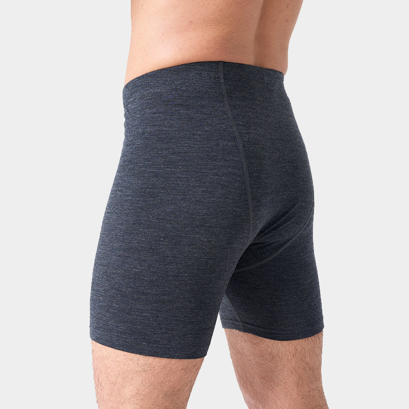 Herren-Boxershorts aus 100 % Merinowolle, Schwarz – MT15