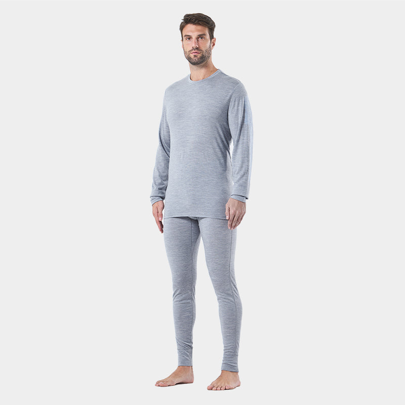 Ropa interior térmica 100% lana merina para hombre Verde militar - MT22 