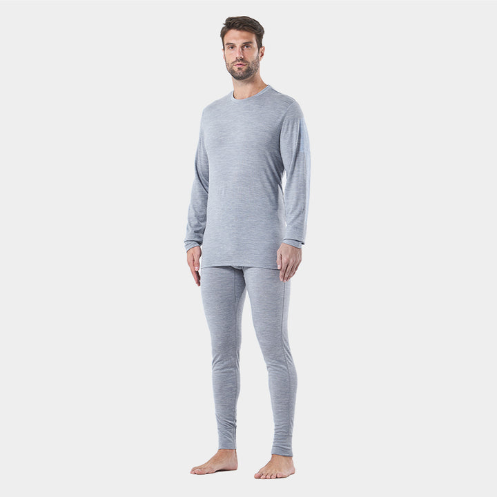 Ropa interior térmica 100% lana merina para hombre Verde militar - MT22 