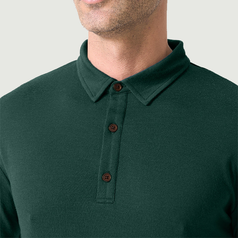 Polos De Hombre 100% Lana Merino Negro - MT24 