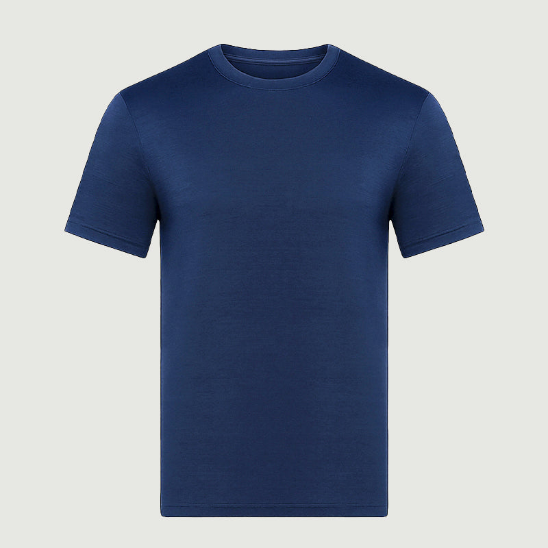 Camiseta Hombre 100% Lana Merino Negra - MT01 