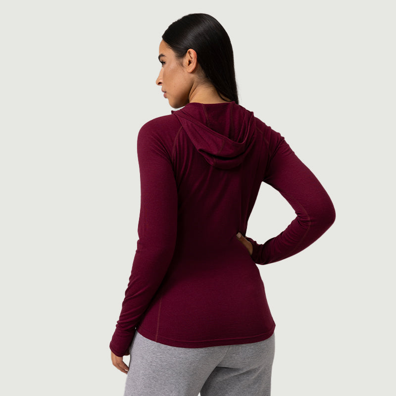 Women’s Merino 200g Long Sleeve Half Zip Hoodie
