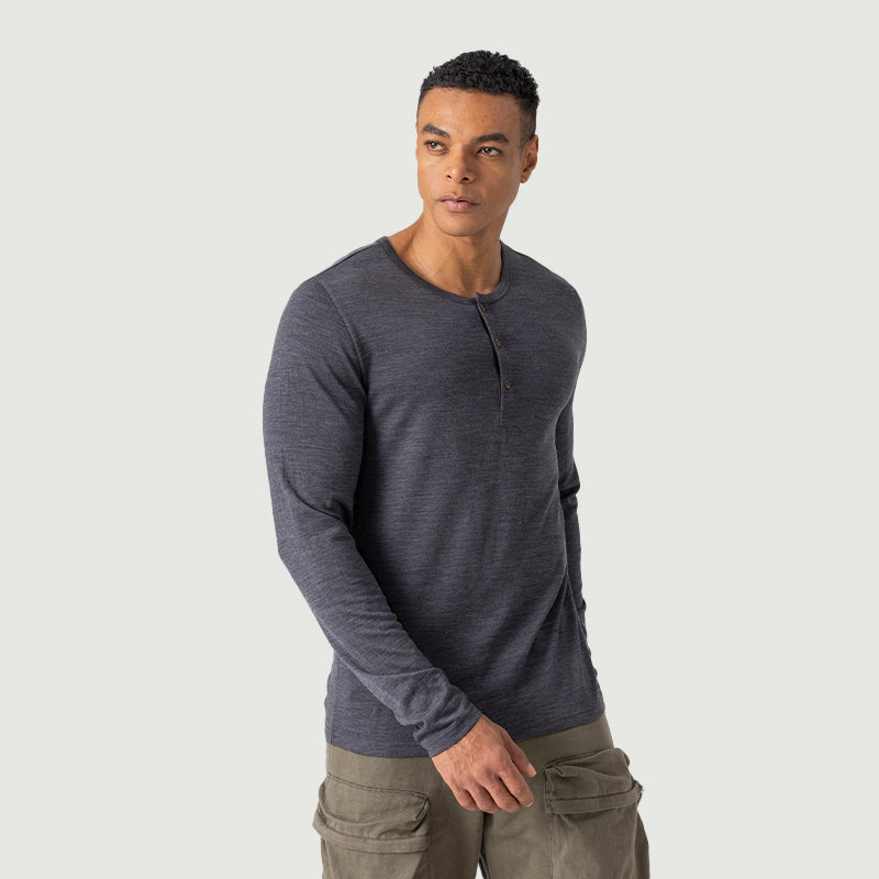 Men's Merino 170g Henley Long Sleeve