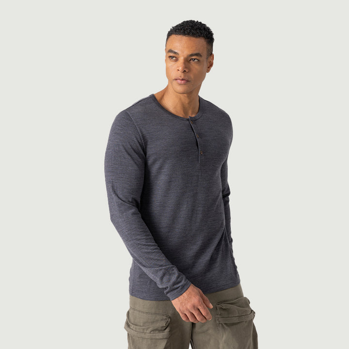 Men's Merino 170g Henley Long Sleeve