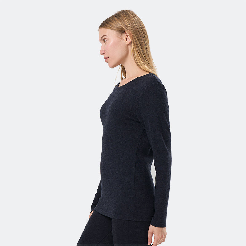 Basisschicht aus 100 % Merinowolle für Herren, Schwarz – MT03 