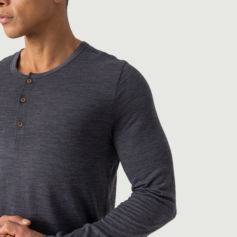 Men's Merino 170g Henley Long Sleeve