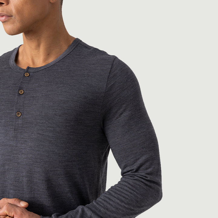 Men's Merino 170g Henley Long Sleeve