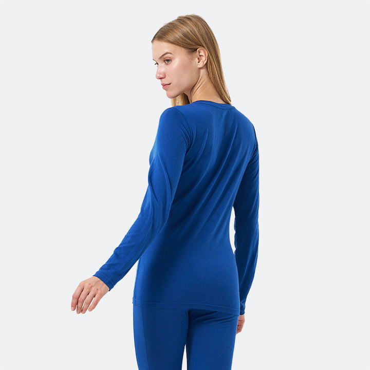 Camiseta Mujer 100% Lana Merino Manga Larga Negro - MT04