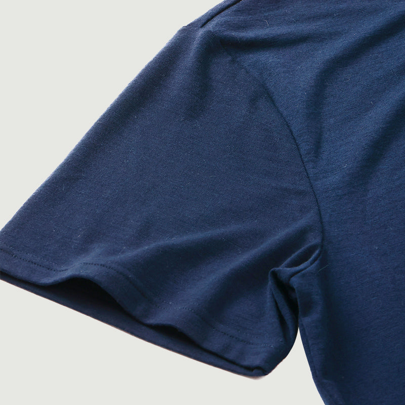 Camiseta Hombre 100% Lana Merino Negra - MT01 