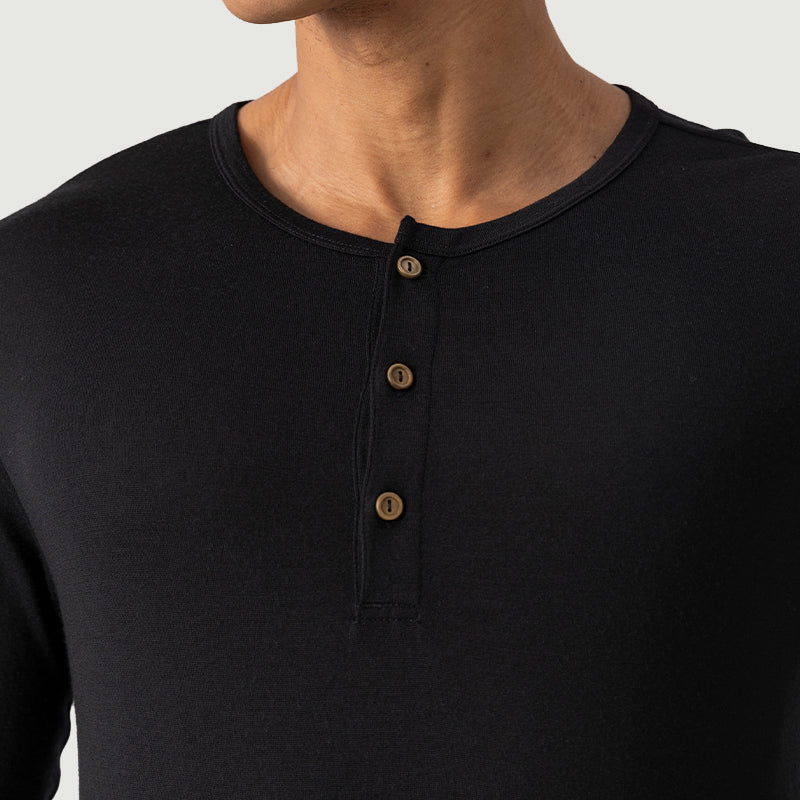 Men's Merino 170g Henley Long Sleeve