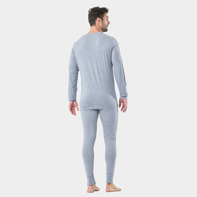 Ropa interior térmica 100% lana merina para hombre Verde militar - MT22 