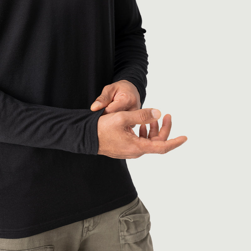 Men's  Merino 170g V-Neck Long Sleeve Top