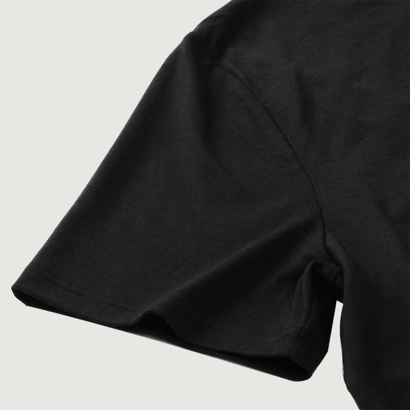 Camiseta Hombre 100% Lana Merino Negra - MT01 