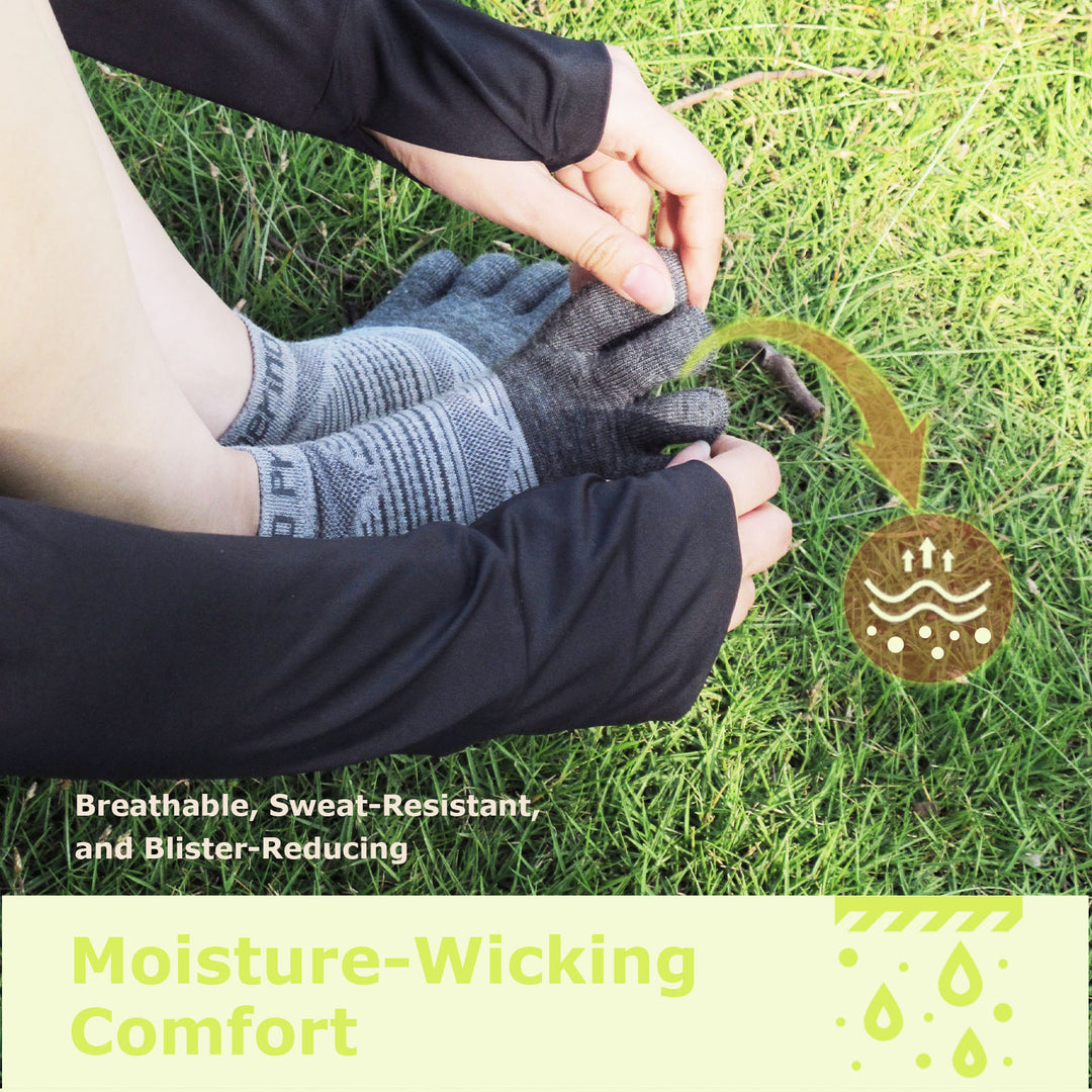Merino Hike Light Ankle Toe Socks - 3 Pairs