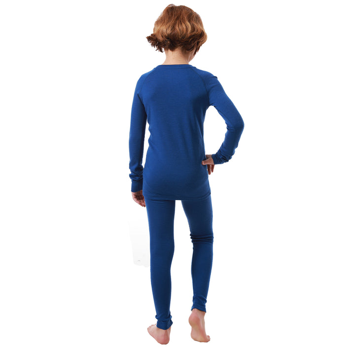 Kids Merino Wool 250g Base Layers Set Midnight Blue