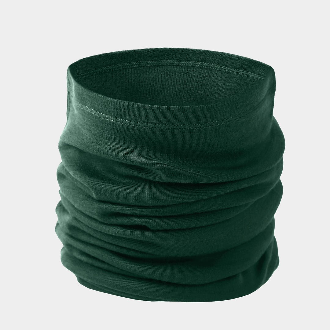 Unisex-Halsgamaschen aus 100 % Merinowolle, Dunkelgrün – MT06