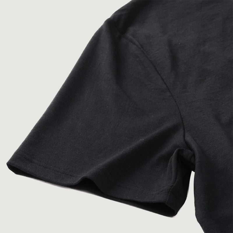 Camiseta Hombre 100% Lana Merino Negra - MT01 