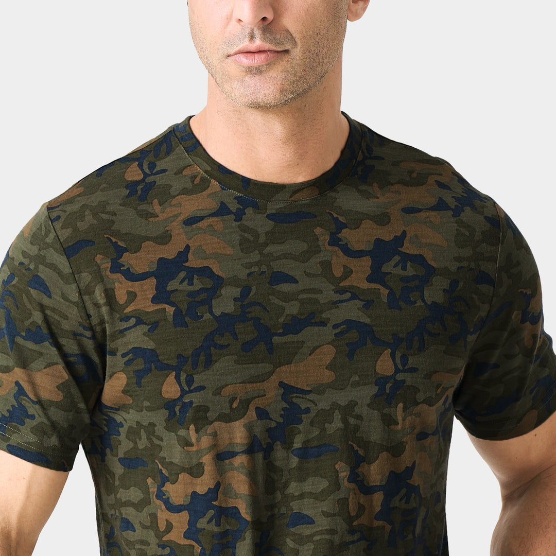 T-Shirt für Herren, 100 % Merinowolle, Schwarz – MT01 