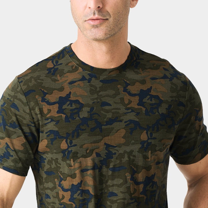 T-Shirt für Herren, 100 % Merinowolle, Schwarz – MT01 