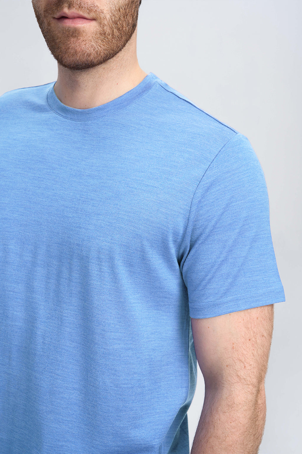 Camiseta de Lana Merino 150g con Cuello Redondo para Hombre